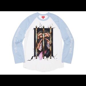 SUPREME Dog Raglan L/S top